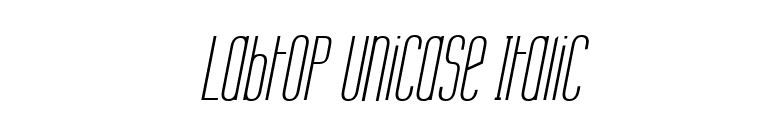 Labtop Unicase Italic font preview