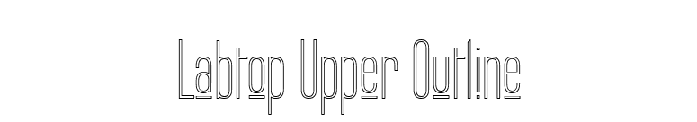 Labtop Upper Outline font preview