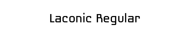 Laconic Regular font preview