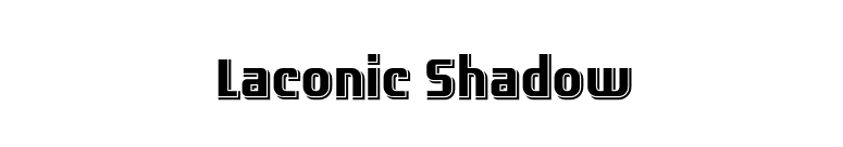Laconic Shadow font preview