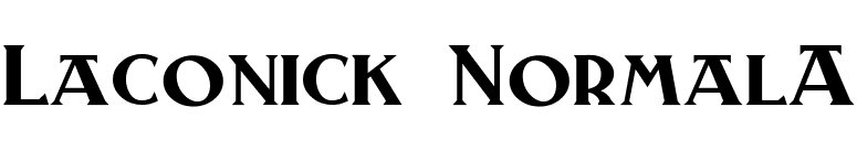 Laconick-NormalA font preview