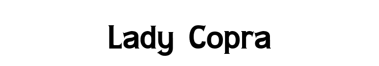 Lady Copra font preview
