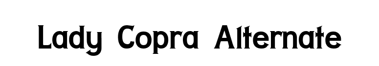 Lady Copra Alternate font preview