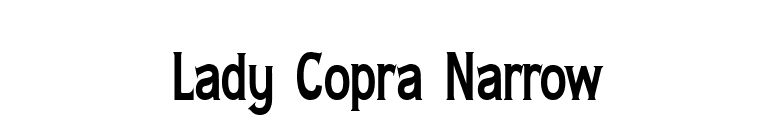 Lady Copra Narrow font preview