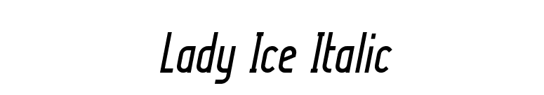 Lady Ice Italic font preview