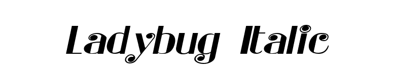Ladybug Italic font preview