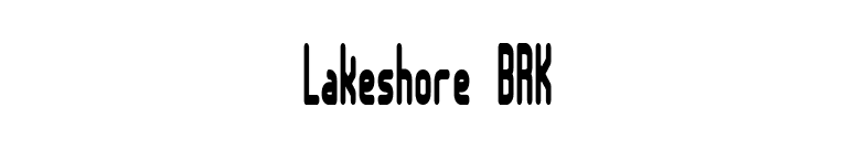 Lakeshore BRK font preview