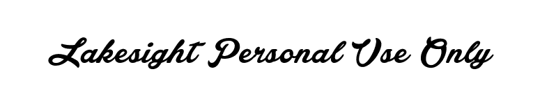 Lakesight Personal Use Only font preview