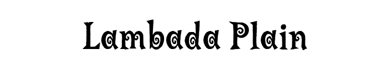 Lambada Plain font preview
