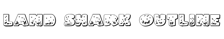 Land Shark Outline font preview