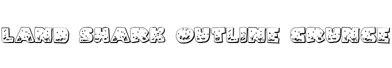 Land Shark Outline Grunge font preview
