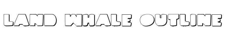 Land Whale Outline font preview