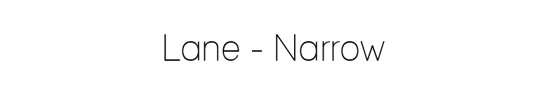 Lane - Narrow font preview
