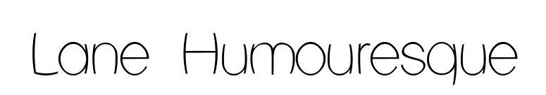 Lane Humouresque font preview