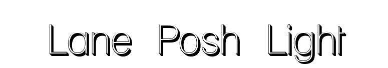 Lane Posh Light font preview