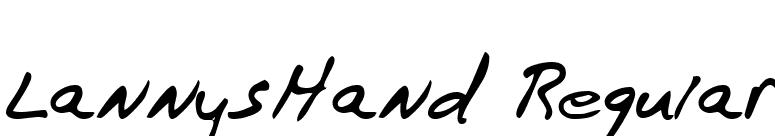 LannysHand Regular font preview