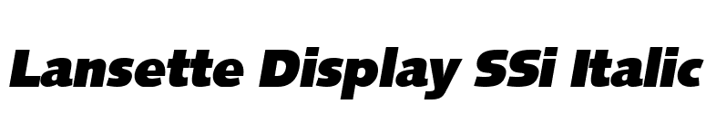 Lansette Display SSi Italic font preview