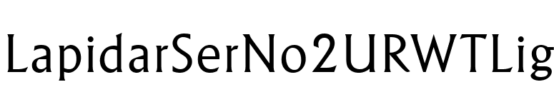 LapidarSerNo2URWTLig font preview