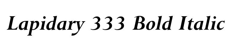 Lapidary 333 Bold Italic font preview