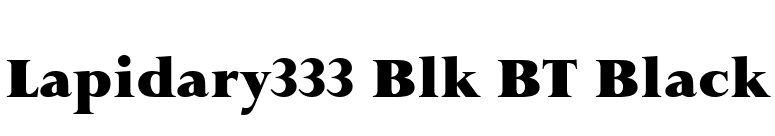 Lapidary333 Blk BT Black font preview