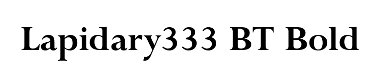 Lapidary333 BT Bold font preview