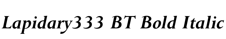 Lapidary333 BT Bold Italic font preview