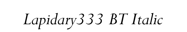 Lapidary333 BT Italic font preview