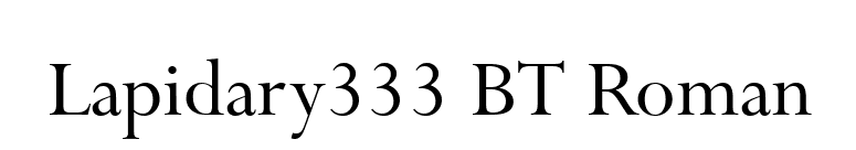 Lapidary333 BT Roman font preview