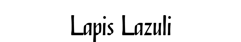 Lapis Lazuli font preview