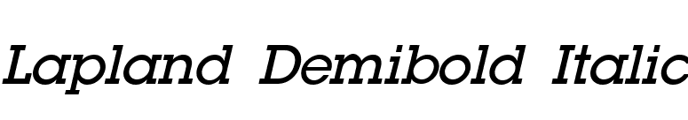 Lapland Demibold Italic font preview