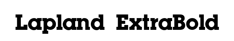 Lapland ExtraBold font preview