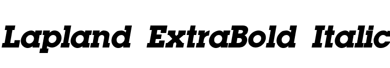 Lapland ExtraBold Italic font preview