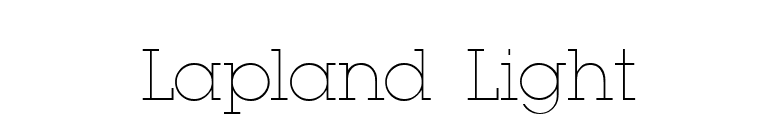 Lapland Light font preview
