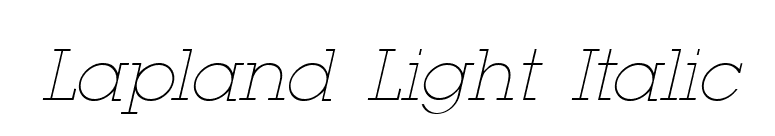 Lapland Light Italic font preview