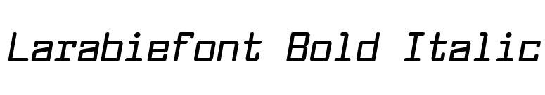 Larabiefont Bold Italic font preview