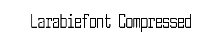 Larabiefont Compressed font preview