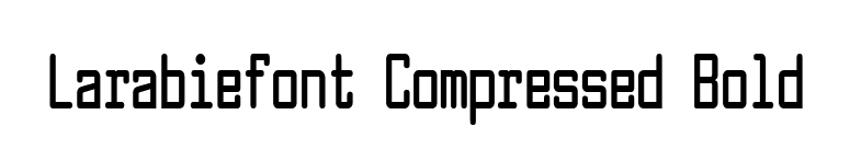 Larabiefont Compressed Bold font preview