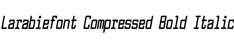 Larabiefont Compressed Bold Italic font preview