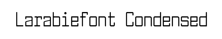 Larabiefont Condensed font preview
