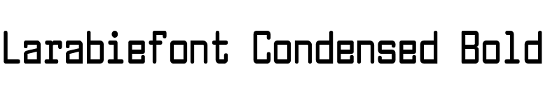 Larabiefont Condensed Bold font preview
