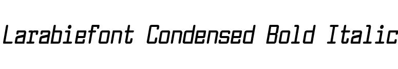 Larabiefont Condensed Bold Italic font preview