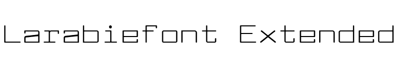 Larabiefont Extended font preview
