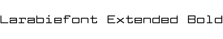 Larabiefont Extended Bold font preview