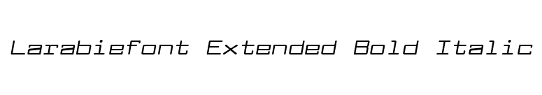 Larabiefont Extended Bold Italic font preview