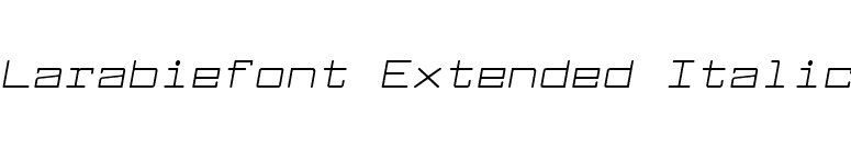 Larabiefont Extended Italic font preview