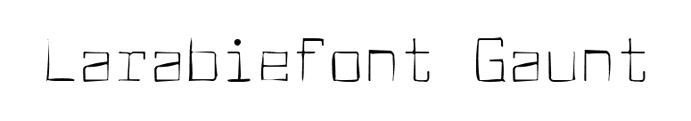 Larabiefont Gaunt font preview