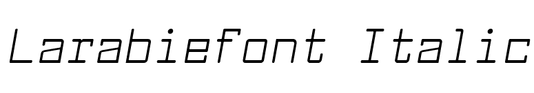 Larabiefont Italic font preview