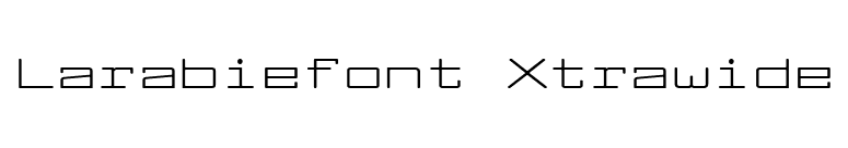 Larabiefont Xtrawide font preview
