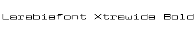Larabiefont Xtrawide Bold font preview