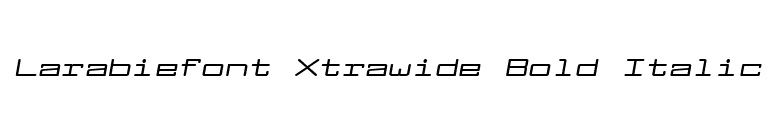 Larabiefont Xtrawide Bold Italic font preview